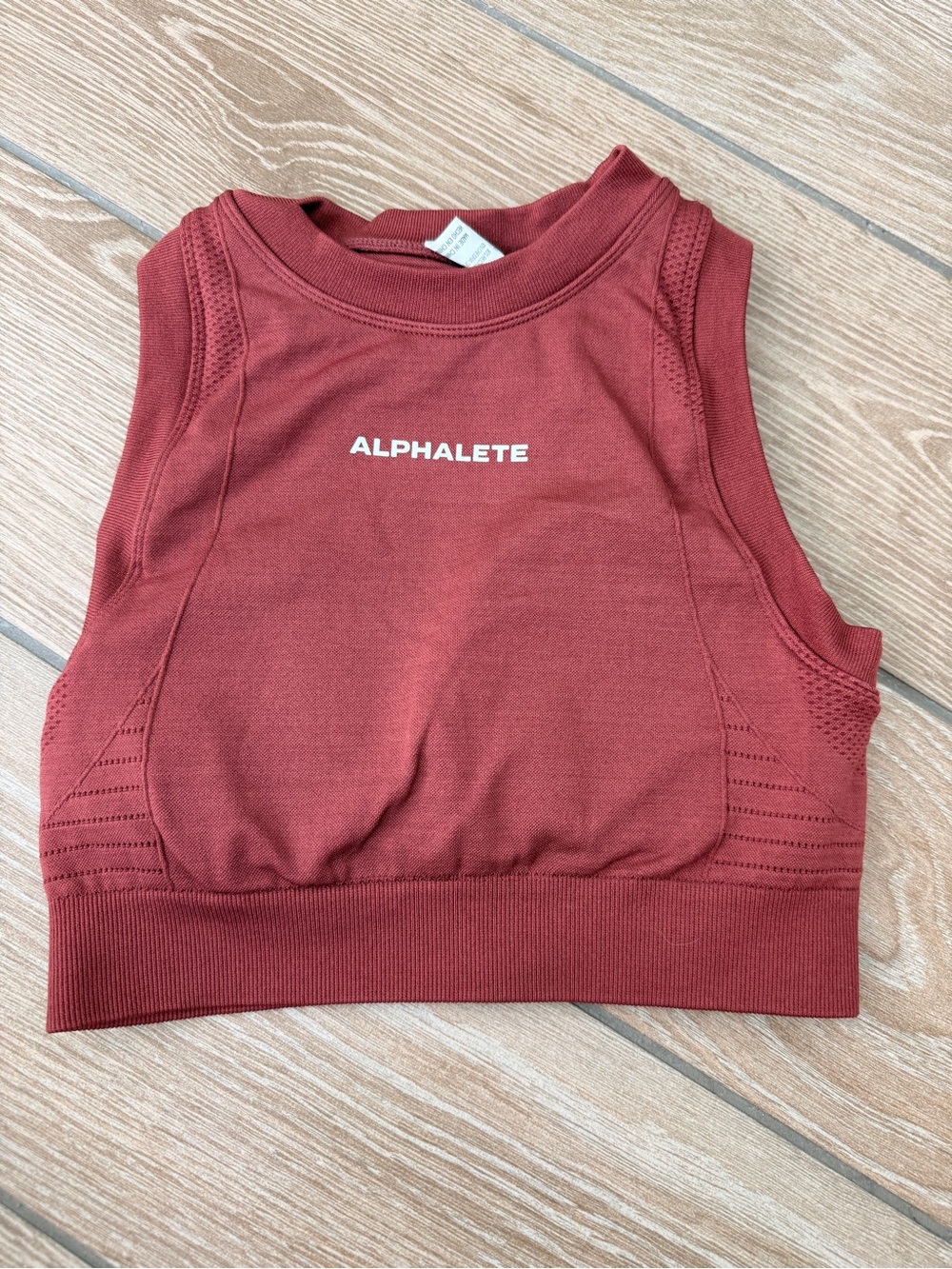 Alphalete Women's Rust Seamless Crop Tank